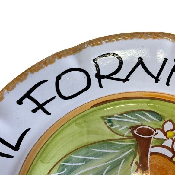 CERASELLA Prodotto Vietrese Plate Festa Regionale 2003 Handpainted Orange - Picture 9 of 13